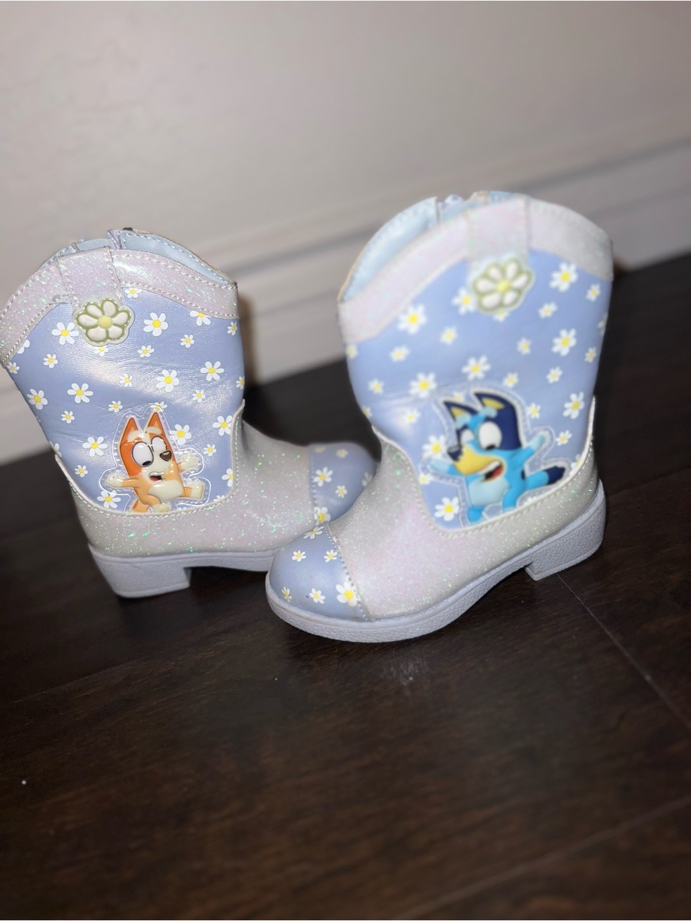 Bluey Kids' Light Blue Daisy Western Boots